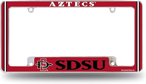 Miniatura 117 de Rico Industries NCAA Classic 12" x 6" Chrome All Over Automotive License Plate Frame for Car/Truck/SUV