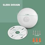 ECOELER PIR Ceiling Sensor Switch, Hard-Wired Occupancy Motion Sensor with Slim Design, 360 Degree Field of View High Bay Ceiling Motion Sensor, White, cUL & FCC Listed