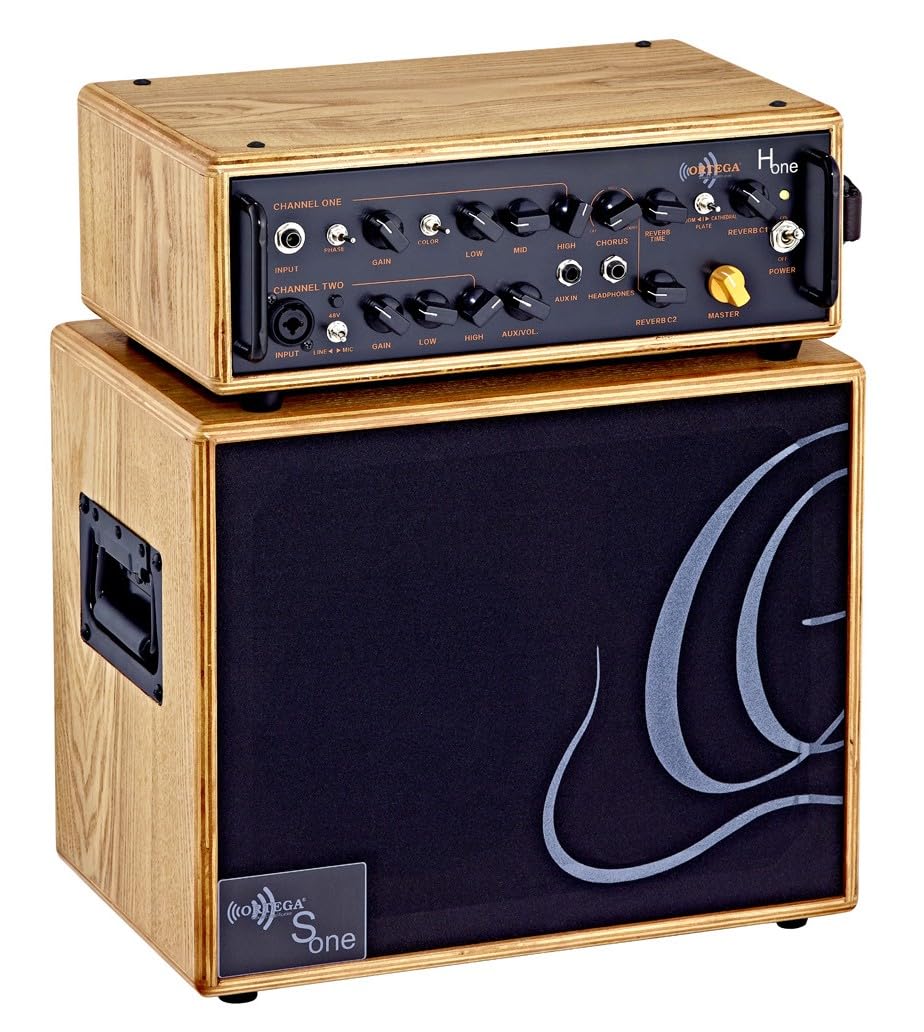 Ortega Gutiars Amplification Series Head - Akustikgitarren-Topteil - 100 Watt Ausgangsleistung - Inklusive Tragetasche - Esche, Natur (HONE)