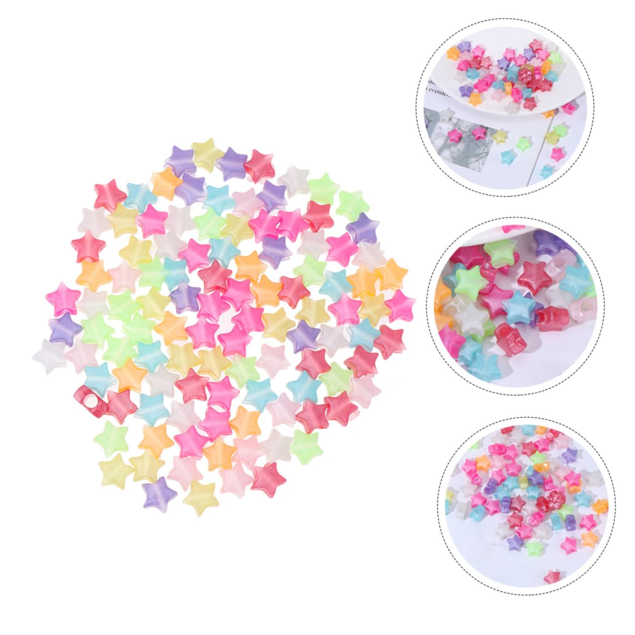DOITOOL 3 Series Accesorios Para Joyería Diy Perlas Espaciadoras De Plástico Forma De Beads Para Pulseras Y Collares 400 Piezas*3