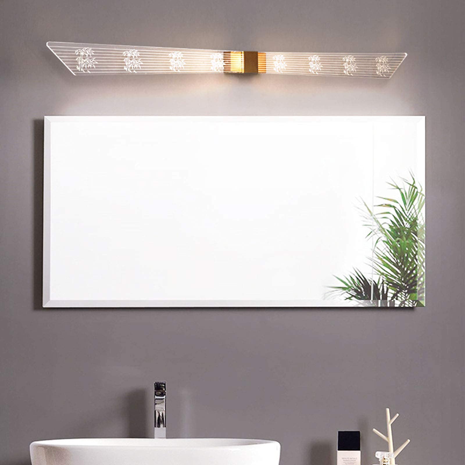 Spiegelleuchte Moderne goldene Spiegelleuchten, LED-Badezimmerspiegel-Frontleuchte mit Acryl-Lampenschirm, neutralweiß, Lampe aus Metall, Spiegelschrankleuchten(100 cm)