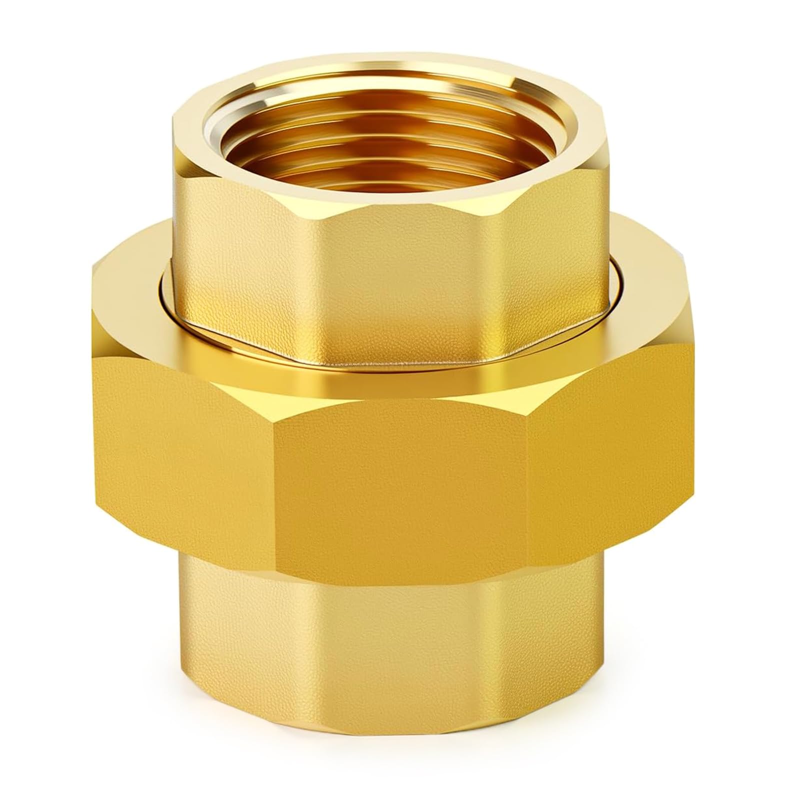 Elnwnnkc Women's 1/2" Thread Adapter Union Coupling Brass Detachable Pipe Swivels Union Joint Coupling