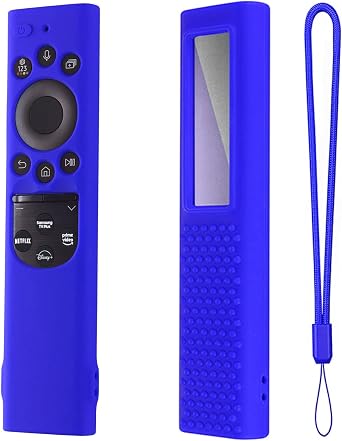 Hi Color TM2280E Remote Cover for 6.3 Inch Samsung Remote BN59-01391, BN59-01386 Cover Case Samsung Solar Control 2022 Anti Slip Sleeve Blue
