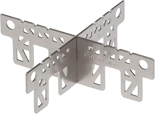 Evernew, bastidores en cruz de titanio para estufa de alcohol.