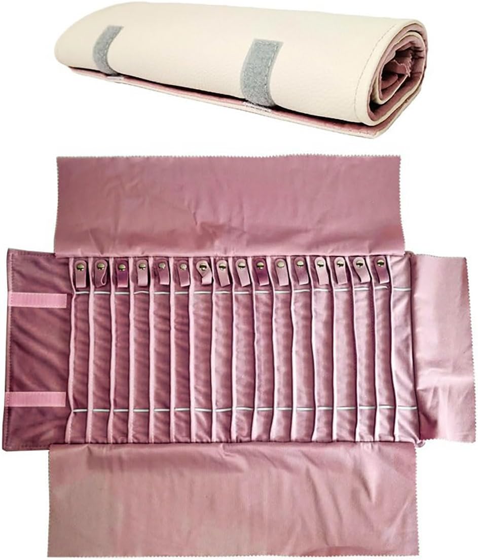 ジュエリーロール ホワイト – STACKERS LONDON ポータブルジュエリーロール ピアス用折りたたみ式ジュエリーボックス 絡まない 安全なネックレス トラベルストレージバッグ ディスプレ