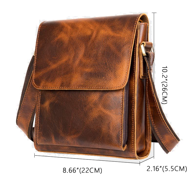 Shoulder Bag Men's Genuine Leather Messenger Bag Vintage Leather Briefcase2