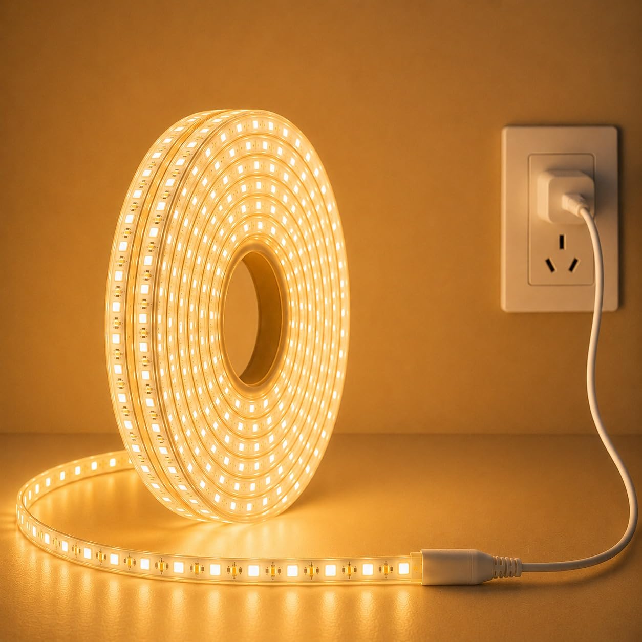 MoonlitDreams Warm White LED Rope Light 3M for Home Decoration | Waterproof Flexible Strip Tube for Ceiling Cove Lighting, Wall Decor, Indoor Outdoor Use, Festive & Diwali Lights-image-48