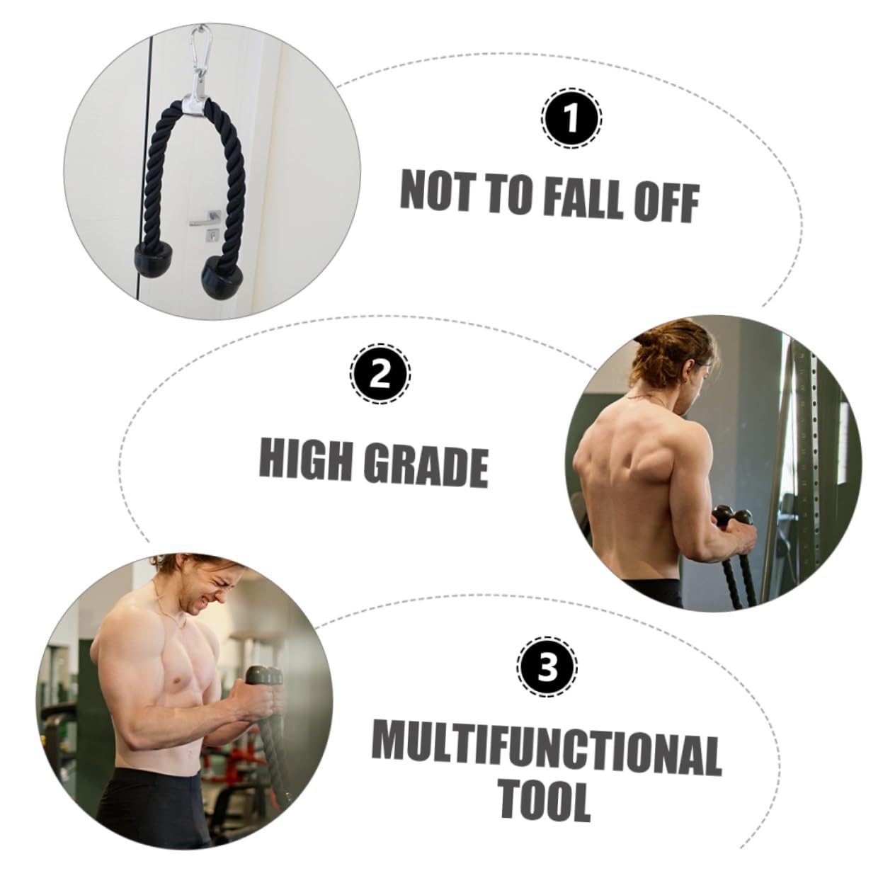TOYANDONA Juego de Poleas de Fitness DIY 8 Piezas para Entrenamiento