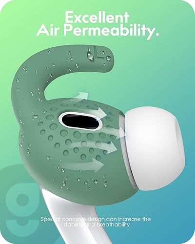 Miniatura 3 de Gcioii 3 pares de fundas para AirPods Pro 2 ganchos para las orejas, bolsa de almacenamiento añadida, accesorios antideslizantes compatibles con
