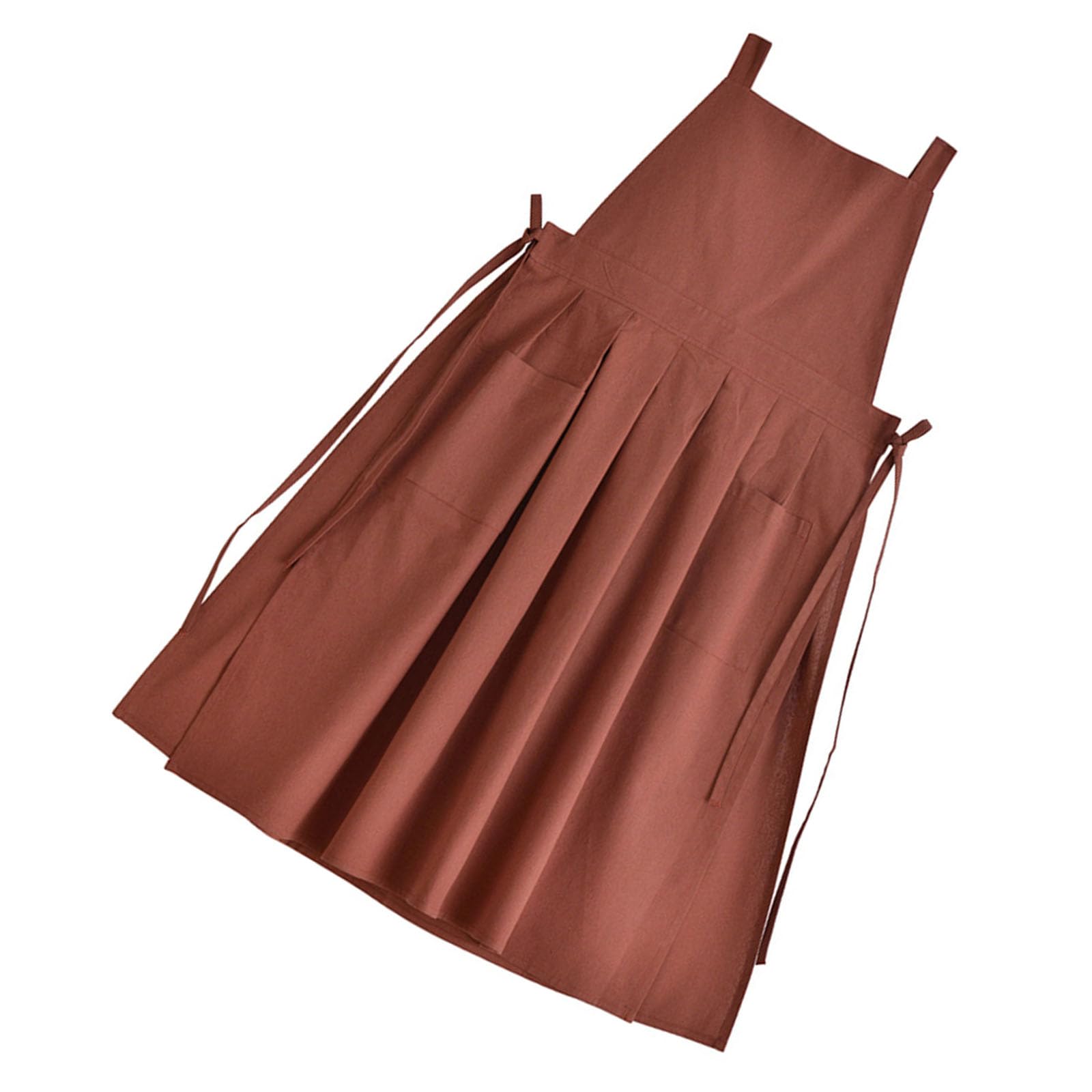 Xjdzineq Pinafore Apron Dress for Women with Pockets Cotton Linen Apron Chefs Aprons for Kitchen Cooking Baking Gardening Kitchen Cooking Aprons