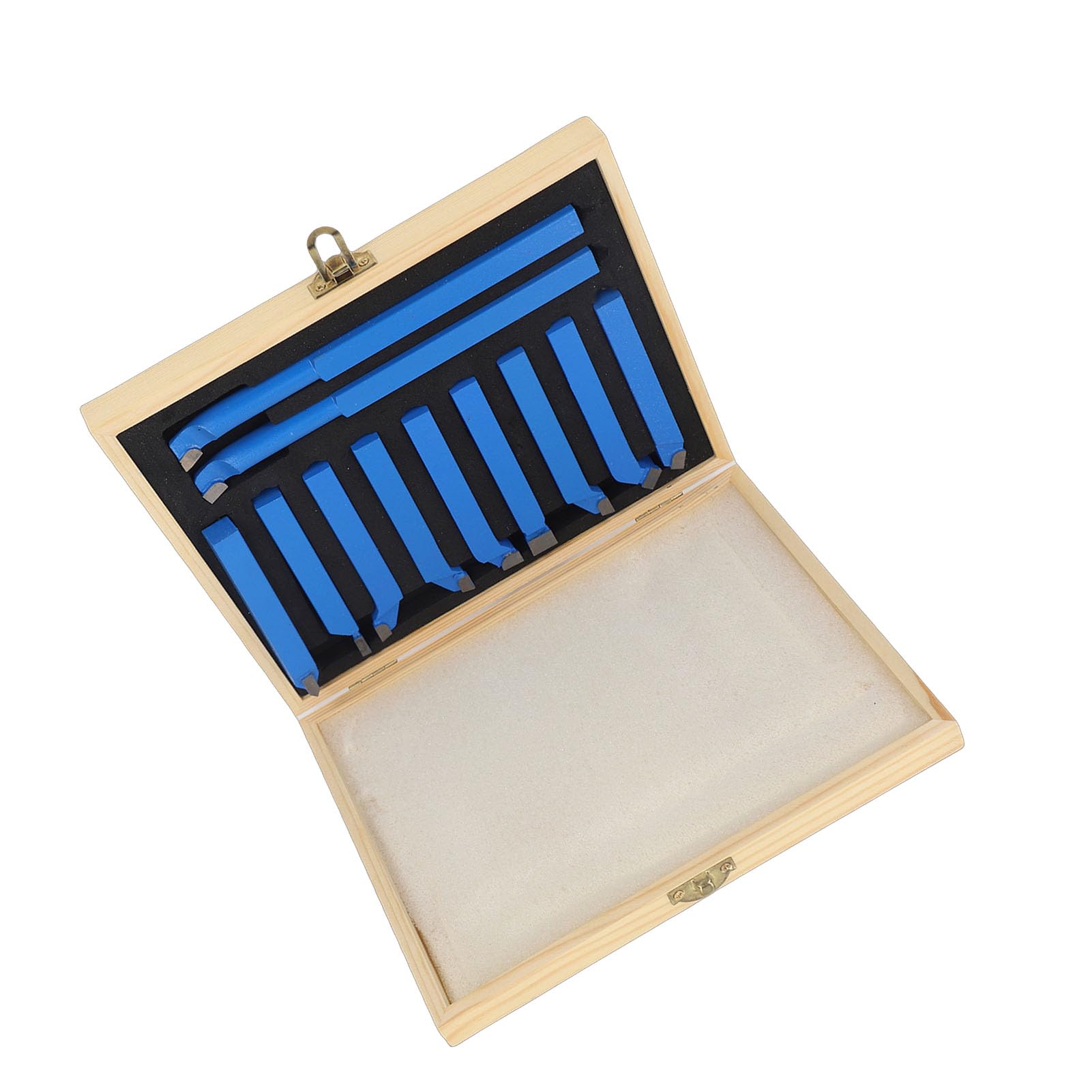 11-teiliges Drehmeißel Set, Hartmetall Drehstahl Satz Drehmeisel mit Wendeplatten mit Hartmetallspitze zum Schweißen Fräsen Schneiden und Drehen 12 x 12 mm