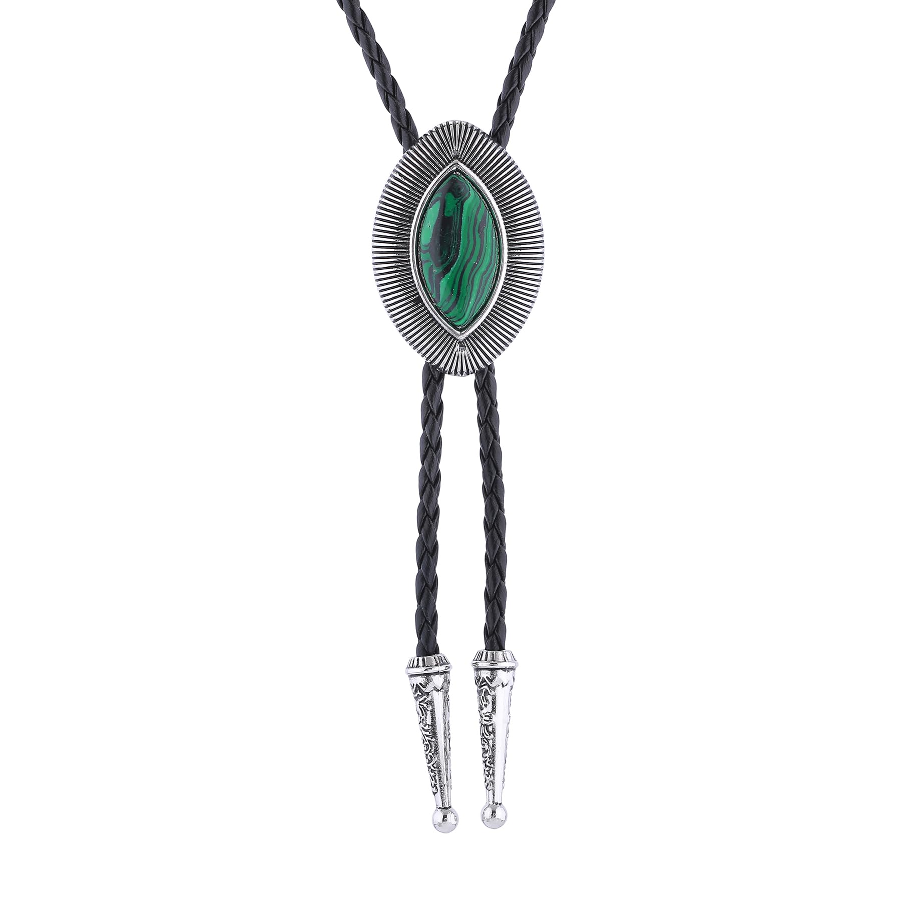 Btilasif Bolo Tie Brown for Men, Scorpion Luminous Stone Cowboy Tie Western Leather Necktie Necklace for Women