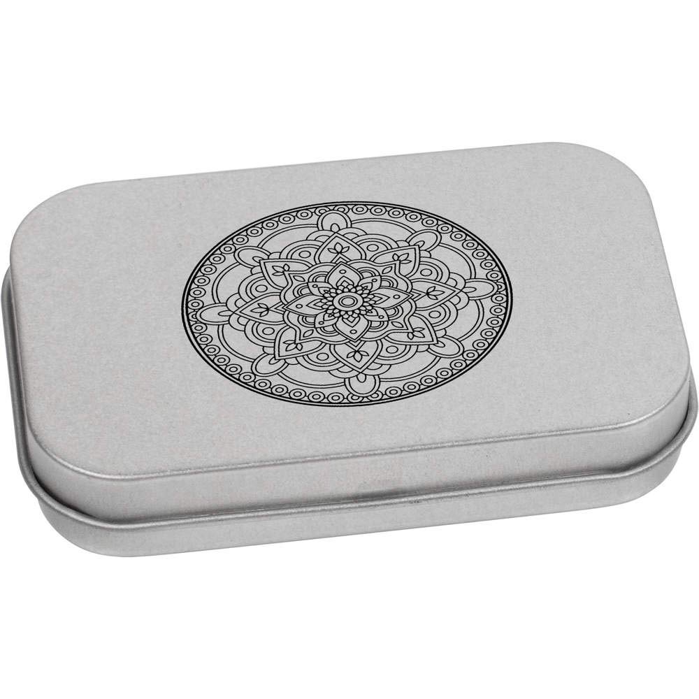 Azeeda 80mm 'Flower Mandala' Metal Hinged Tin/Storage Box (TT00139773)