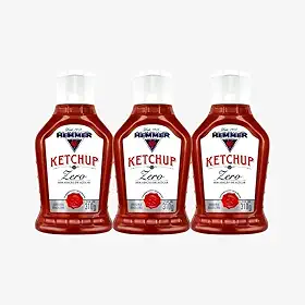 Ketchup Zero Adição de Açúcar Hemmer 310g Kit 03 Unidades