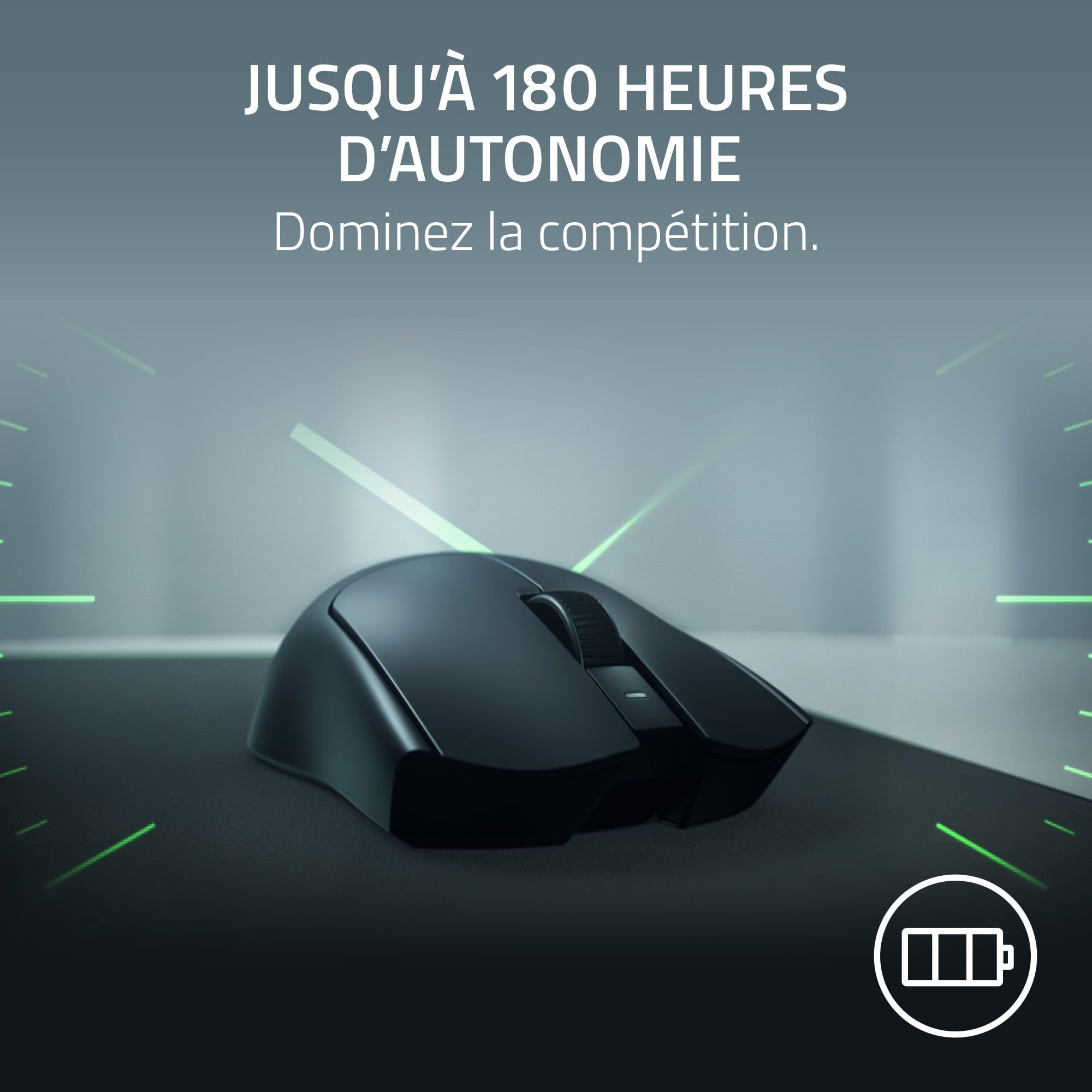 Razer Viper V4 Pro - Souris Gaming Esport sans Fil symétrique - Ultra légère 49 g - HyperSpeed Gen-2 avec fréquence de 8 KHz - Capteur Focus Pro 50K - Molette Optique - PC/Mac | Noir