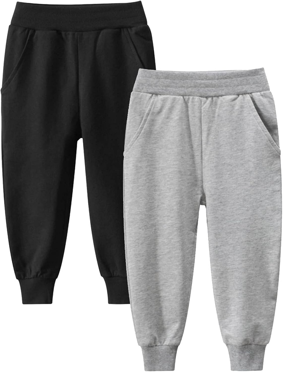 HILEELANG Toddler Boy Sweatpants Kids Sport Jogger Cotton Casual Active Playwear Sweats Pants 2-Pack: Clothing, Shoes & Jewelry