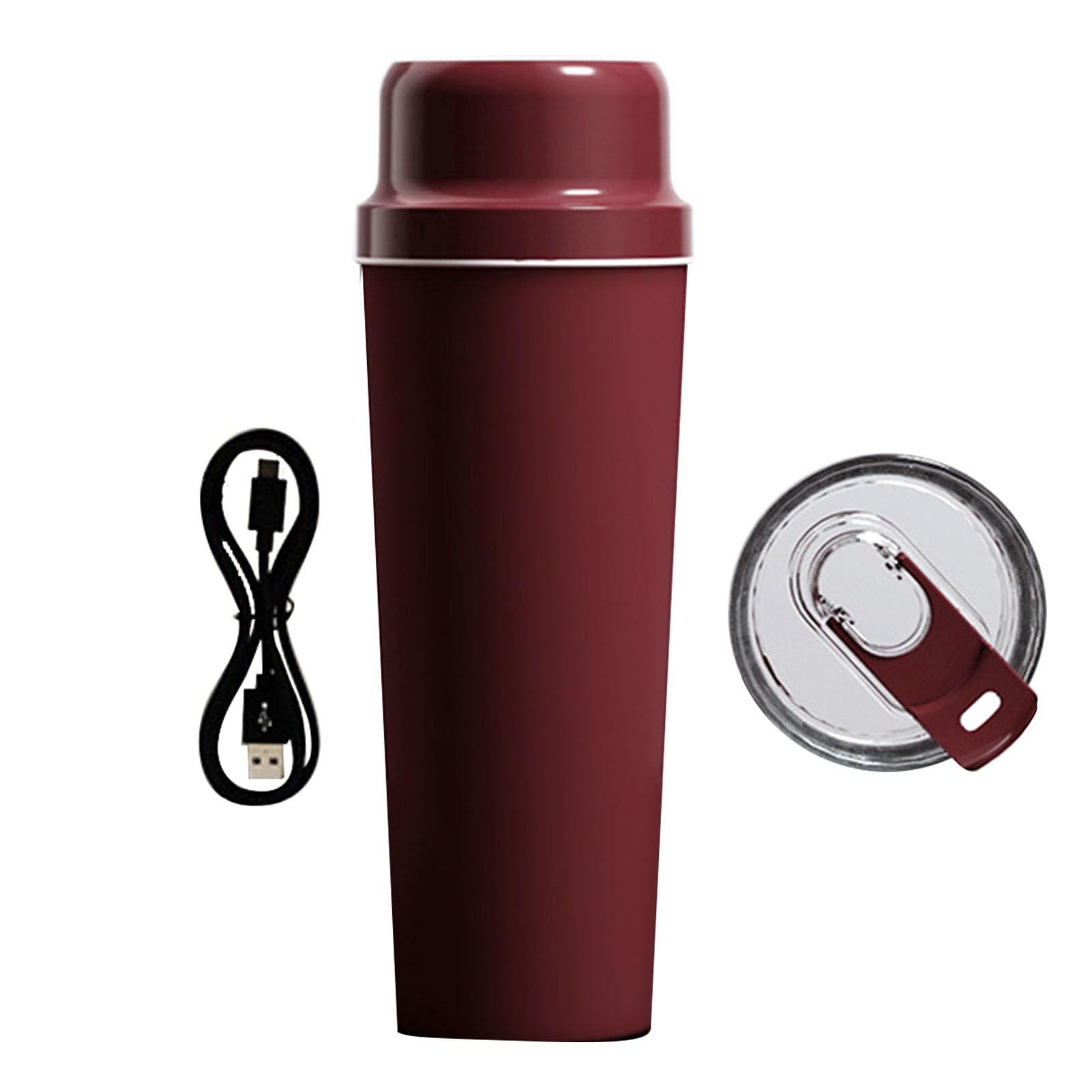Sxhlseller Tasse de Presse-agrumes Portable, Bouteille Shaker sans Fil de 650 Ml Rechargeable pour les Shakes, Mélangeur Personnel isolé en Acier Inoxydable de 60 W pour la Maison, les Voyages et