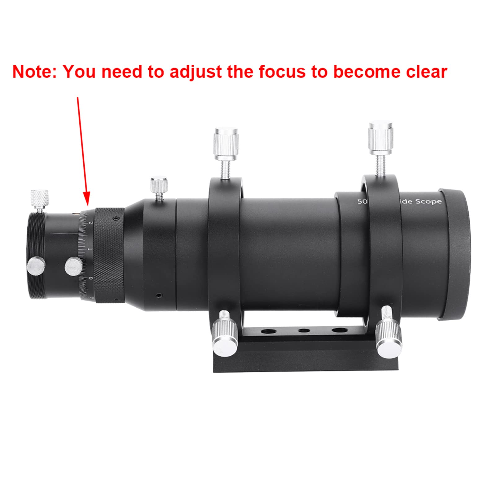 Finderscope, Aluminiumlegierung 50mm Double Helical Focuser Guide Scope Finderscope für astronomisches Teleskop Schwarze Farbe
