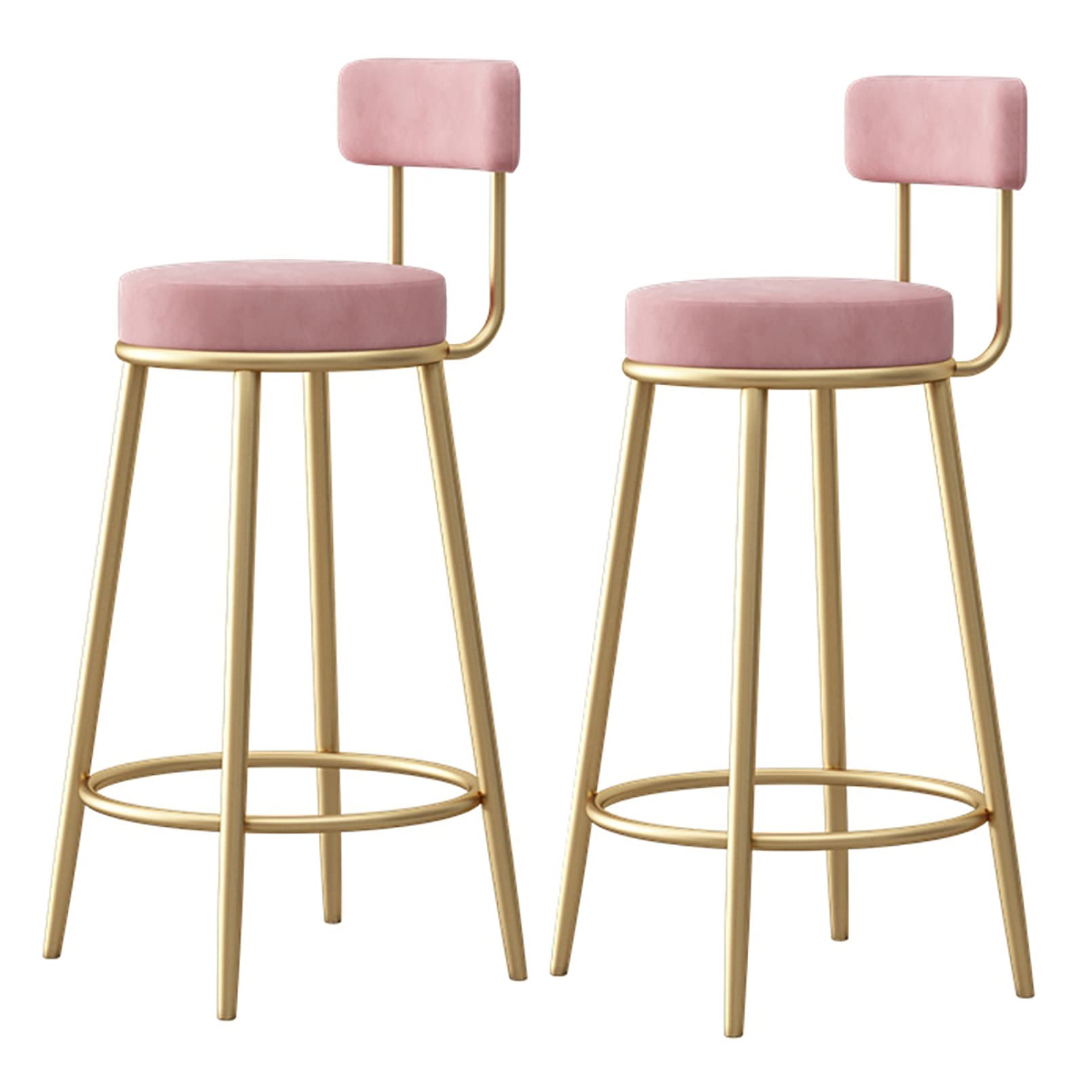 Tabouret de bar en velours confortable, chaises de comptoir pour repas en famille