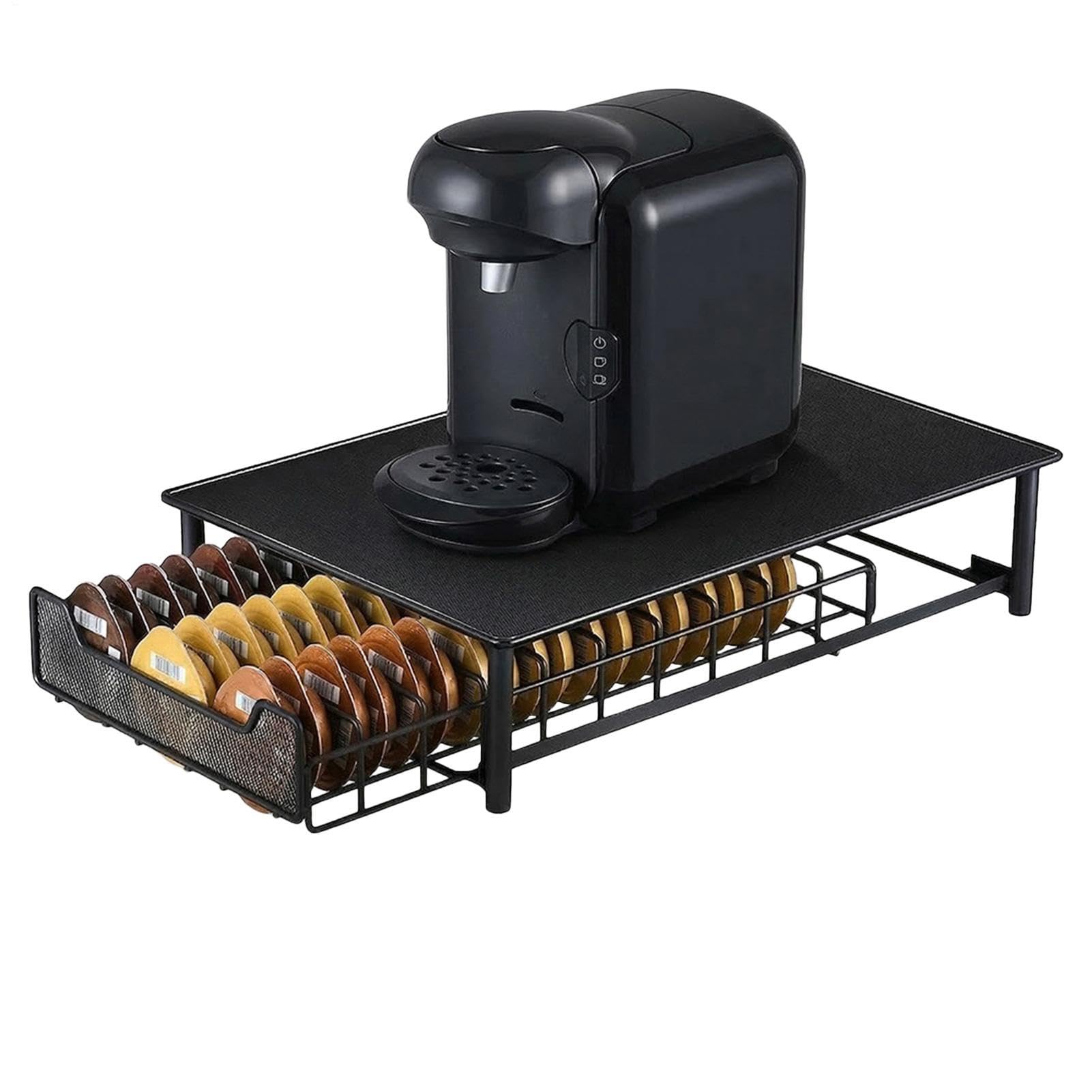 Organizador para Cápsulas de Café Tipo Bandeja Estructura Metálica de | Soporte para con Cajón Para Licuadora, Monitor, Cocina, Salón, Apartamento, Comedor