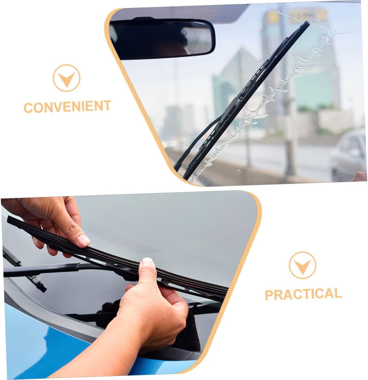 VALICLUD 10Pcs Car Wiper Strip Replacement Blades Durable Windshield Wiper Refills for All Weather Easy Installation for Various Vehicle Models