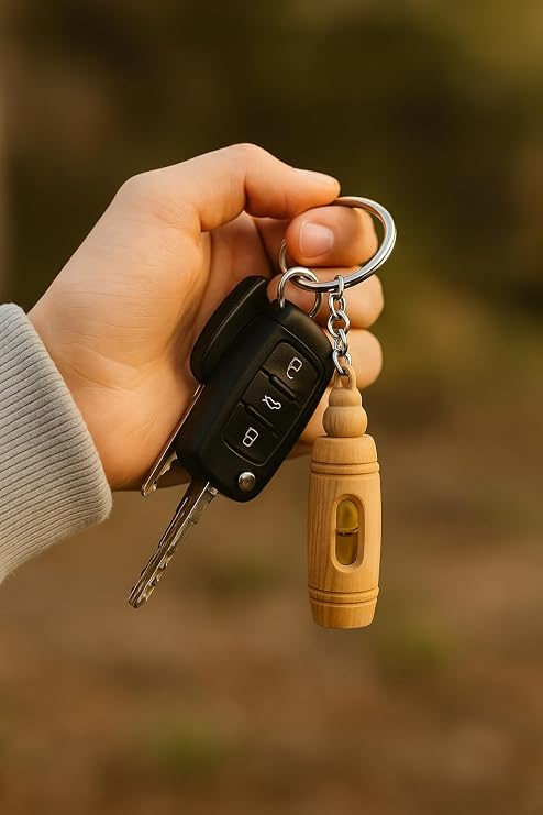 Zuluf 3.1 Large Olive Wood Jesus Keychain Oil Vial Christian Keychain for Men Catholic Templar Religious Gift from Holy Land Bethlehem Llaveros para Hombres Cristianos