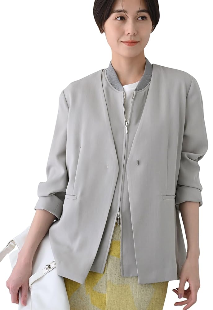 INDIVI ノーカラージャケット INDIVI サマー ノーカラージャケット INDIVI ノーカラージャケット INDIVI サマー ノーカラージャケット