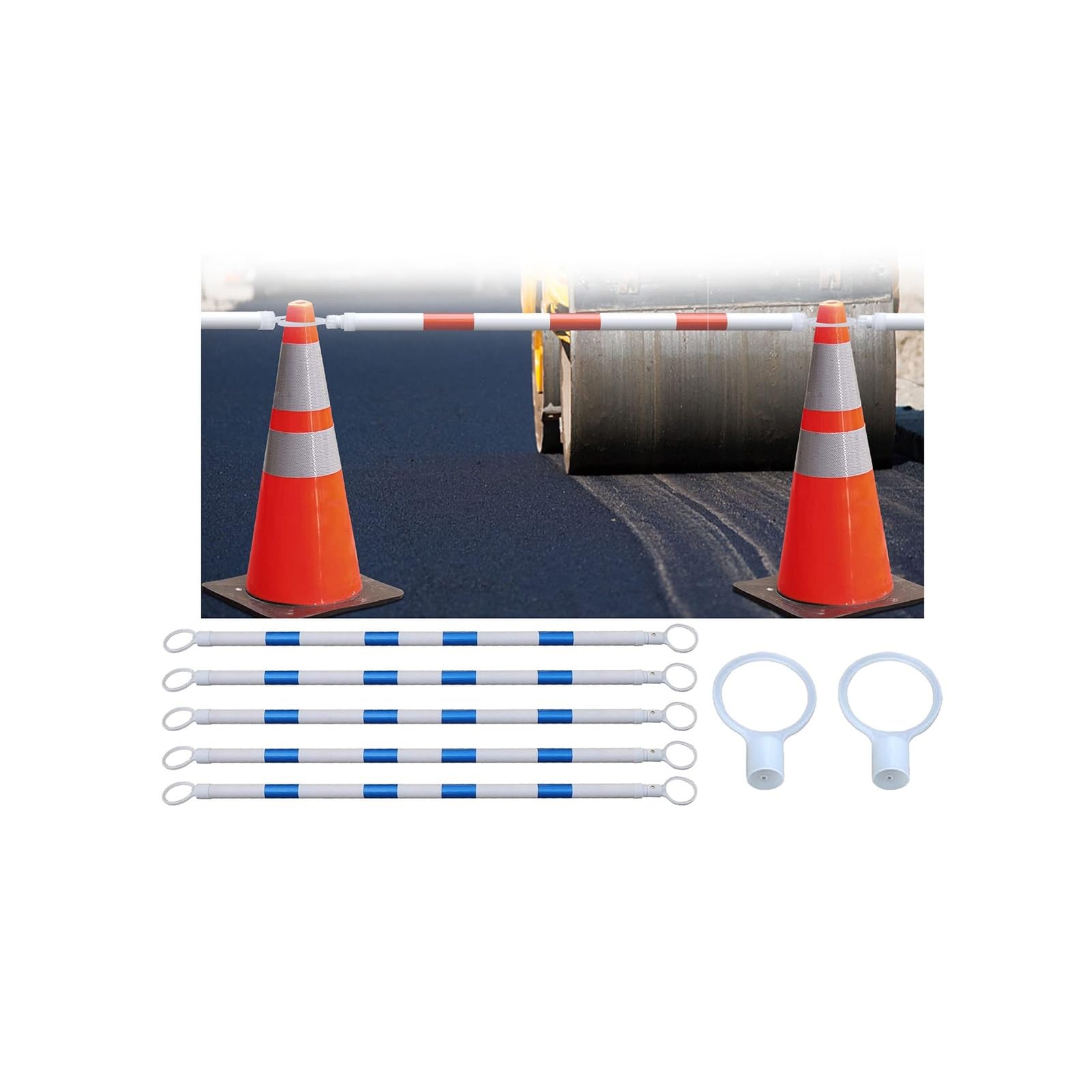 Balise de signalisation rétractable réfléchissante pour sécuriser les travaux routiers