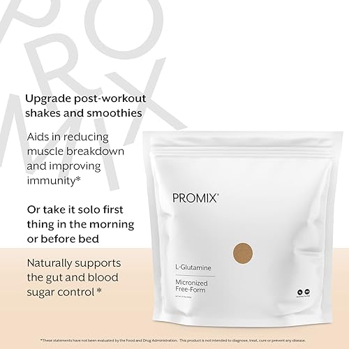 Miniatura 2 de ProMix Nutrition L-Glutamina - Forma libre micronizada pura - Sin sabor, 180 porciones