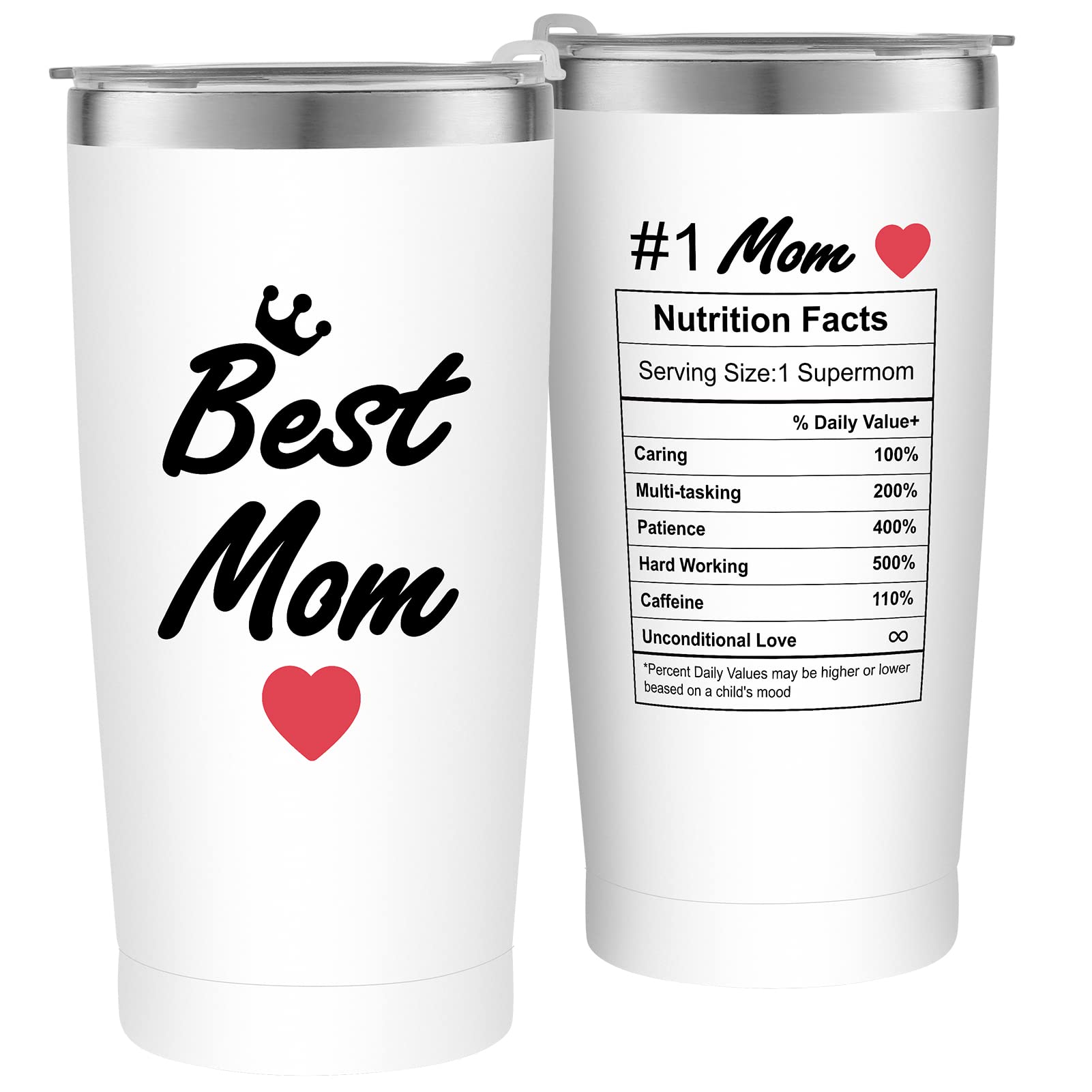 HAOYUNTE Mother's Day Gifts for Mom Tumbler Gifts for Mom from Daughter or Son Cool Birthday Gifts for Mom Christmas Gifts Presents for Mom- New Mom Gifts for Women - 20 Oz Mom Tumbler
