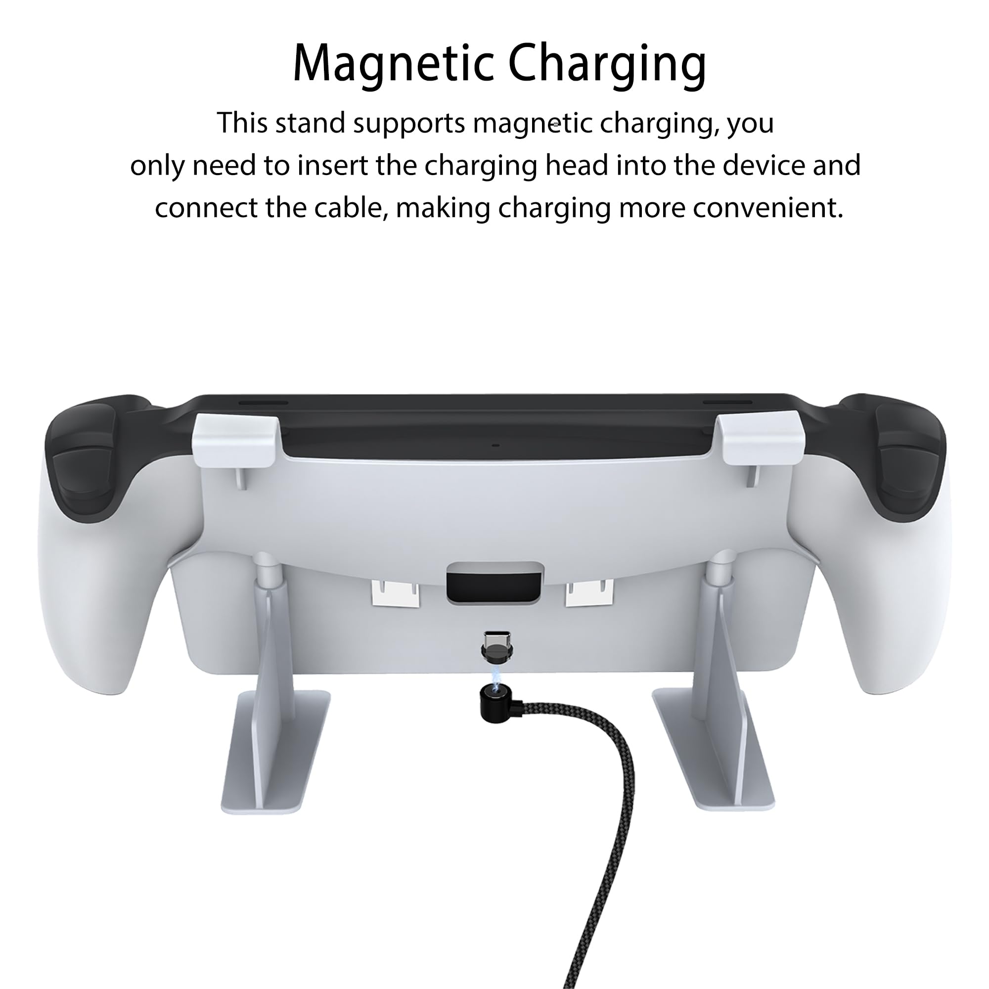 Dobewingdelou Supporto di ricarica compatibile con PlayStation Portal, supporto a doppio uso con ricarica magnetica per lettore remoto P5 Portal