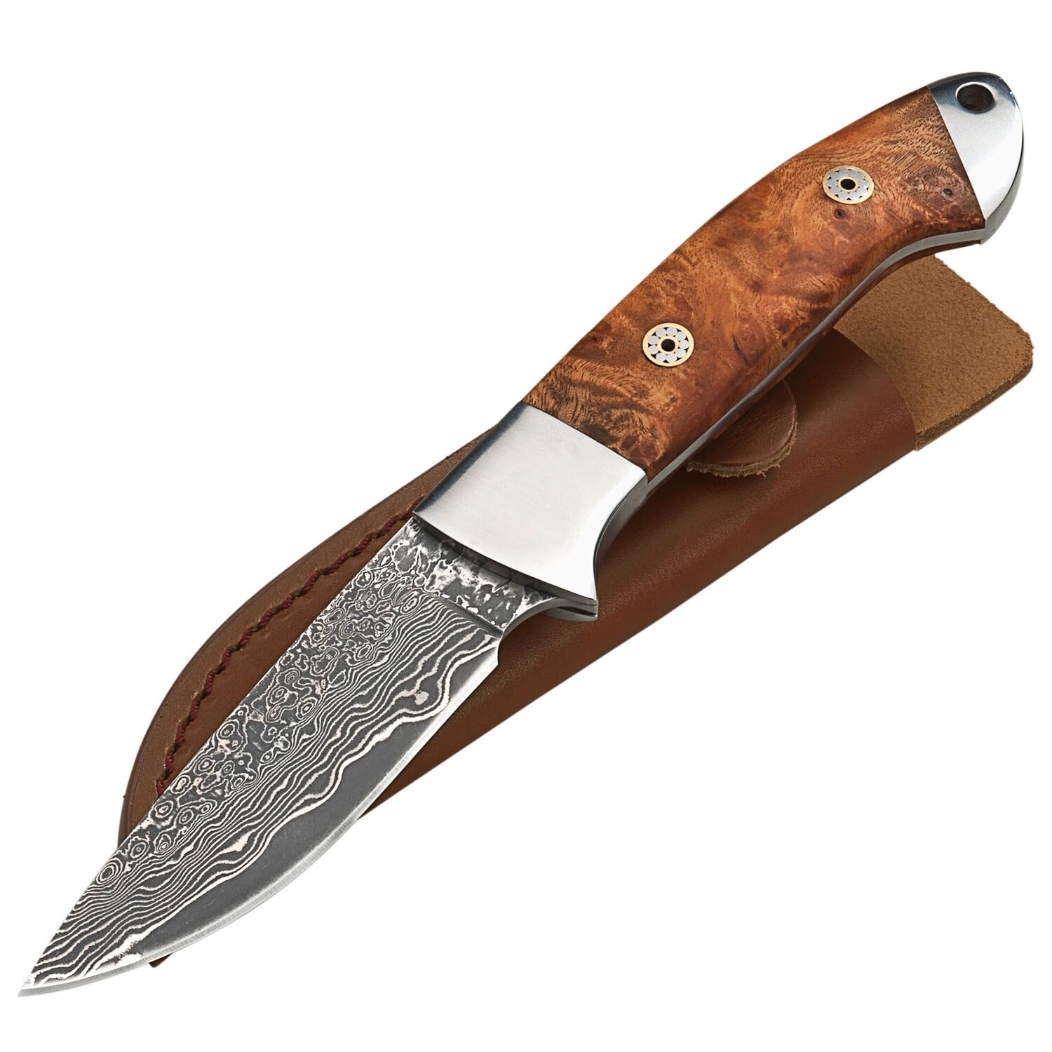 Parforce Messer Damast/Wurzelholz