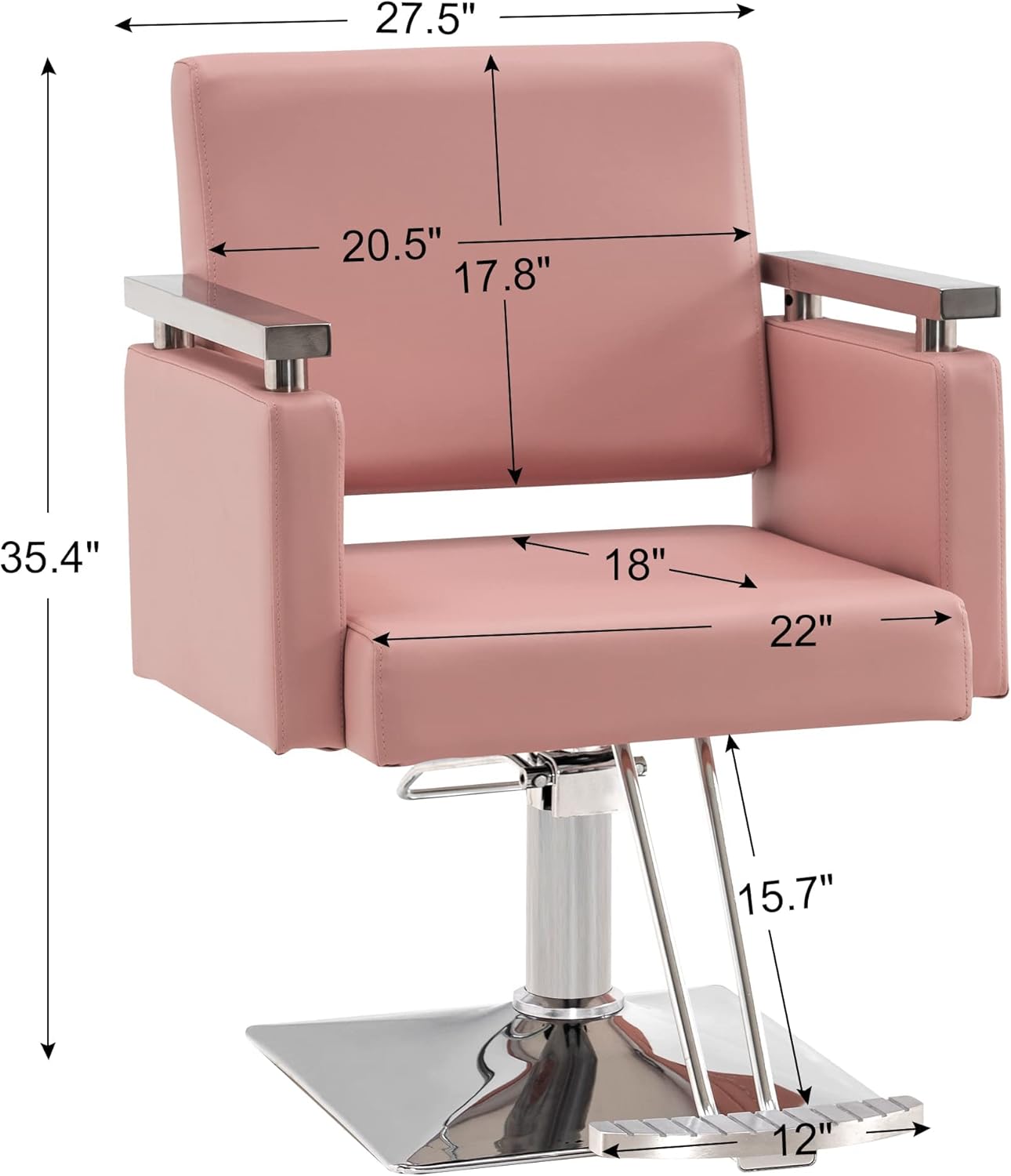 BarberPub Classic Hydraulic Barber Chair Styling Salon Chair for Hair Stylist Beauty Spa Equipment 8808 (Pink) : Beauty & Personal Care