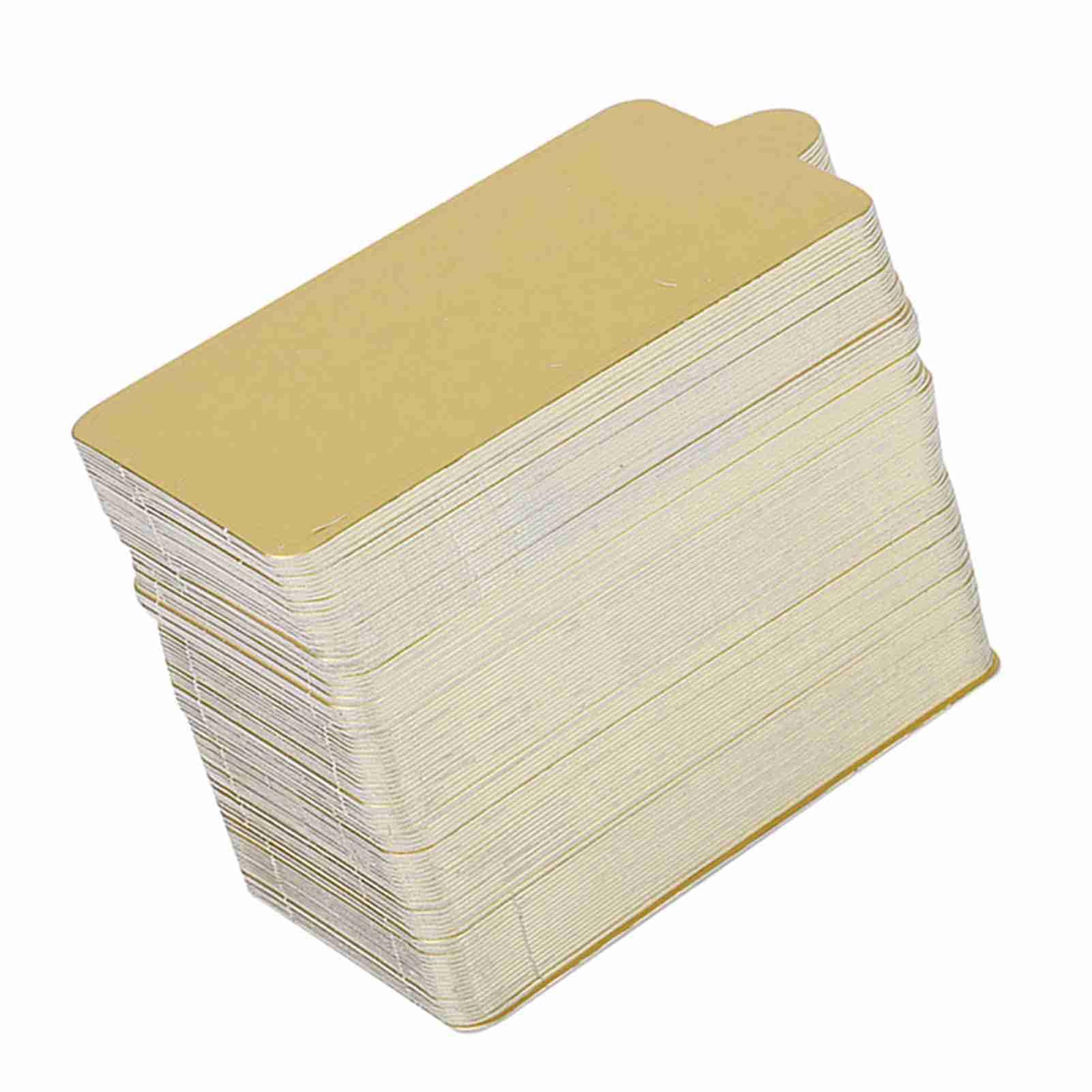 Cocoarm 100 szt. Złote Deski do Ciast Papier Kartonowy Tace Wystawowe na Desery 10 X 6 Cm 10 X 5 Cm Prostokątne Deski do Ciastek na Wesele Urodziny Piekarnia DIY Pieczenie (duży prostokąt)