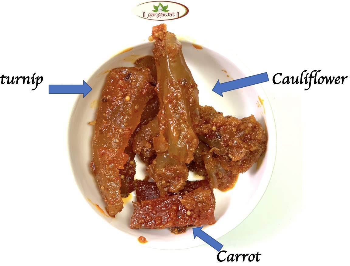 gangawat gajar gobhi shalgam Pickle (800GRAM)Carrots, Turnip, Cauliflower Pickle 3