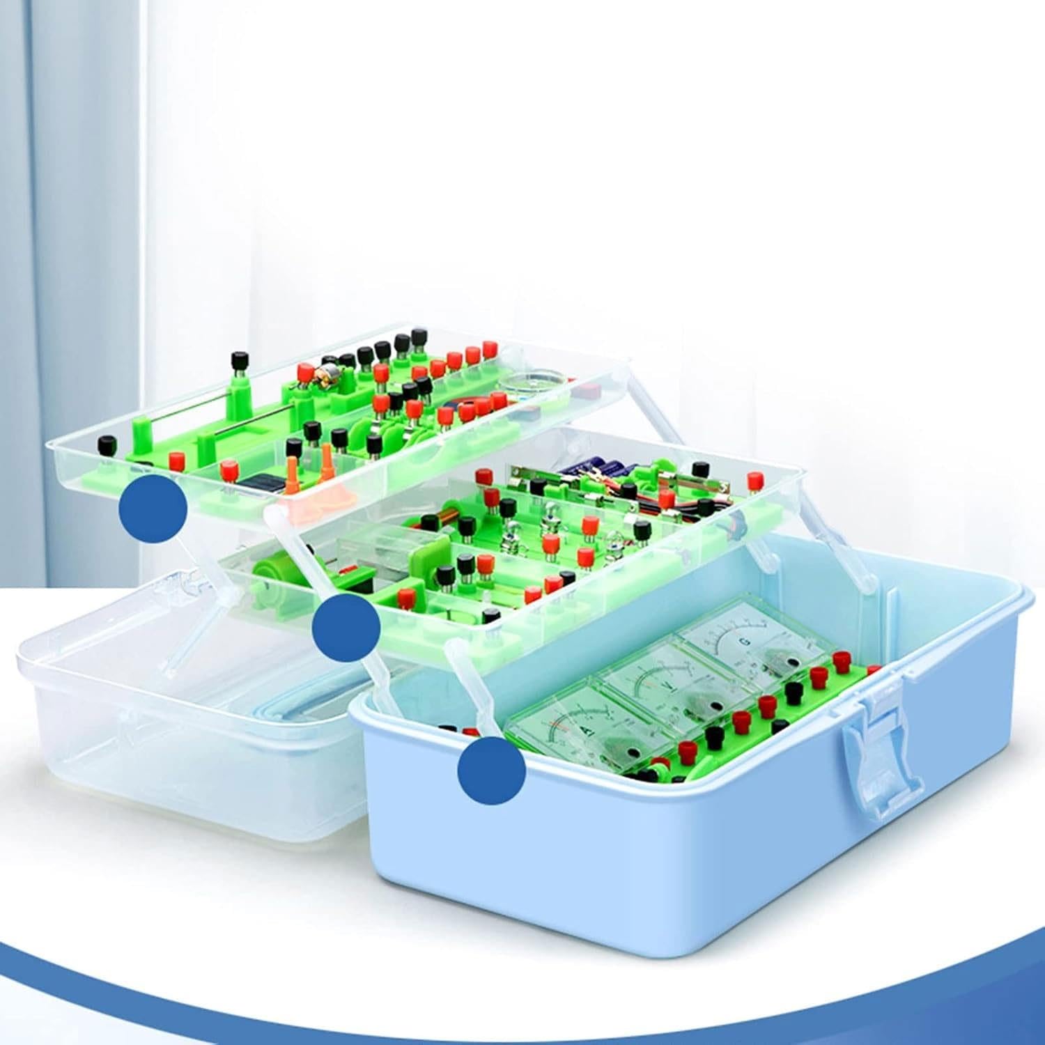 Kit for esperimenti su elettricità e magnetismo Laboratorio di fisica | Kit di base for l'apprendimento dell'elettricità nei circuiti di base Elettromagnetismo