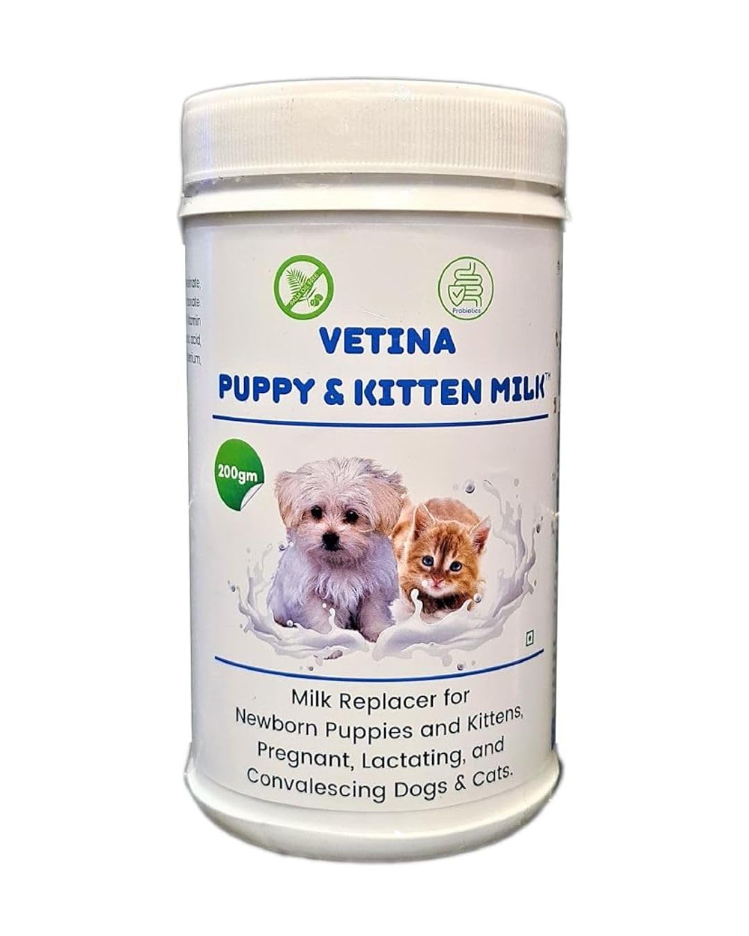 Vetina Puppy & Kitten Milk Replacer β Complete Nutrition from Birth with Colostrum & Probiotics (0β2 Months)