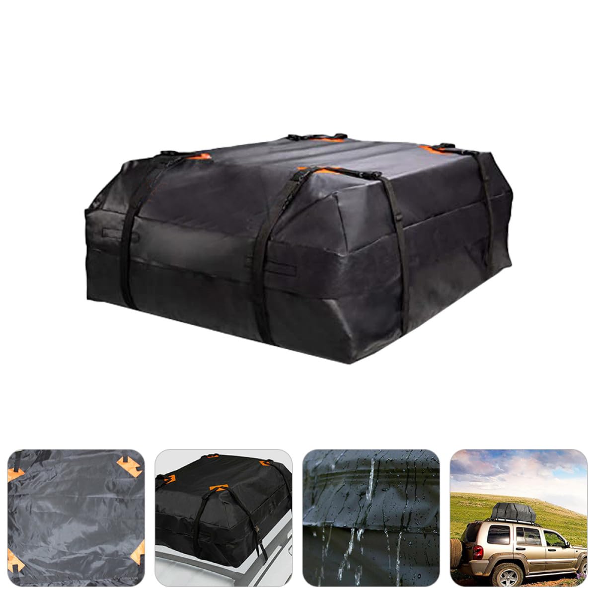 Autodachtasche aus Oxford Gewebe Verschleißfest und Einfach zu Verstauen Dachgepäcktasche für Fahrzeuge für Camping und Reisen