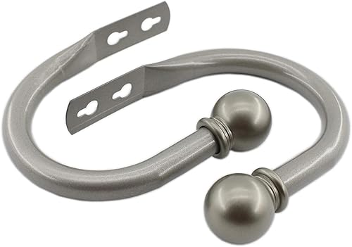 Miniatura 4 de ULIFESTAR - Soportes decorativos para cortinas, ganchos para colgar en la pared, para dormitorio, sala de estar, oficina con tornillos de