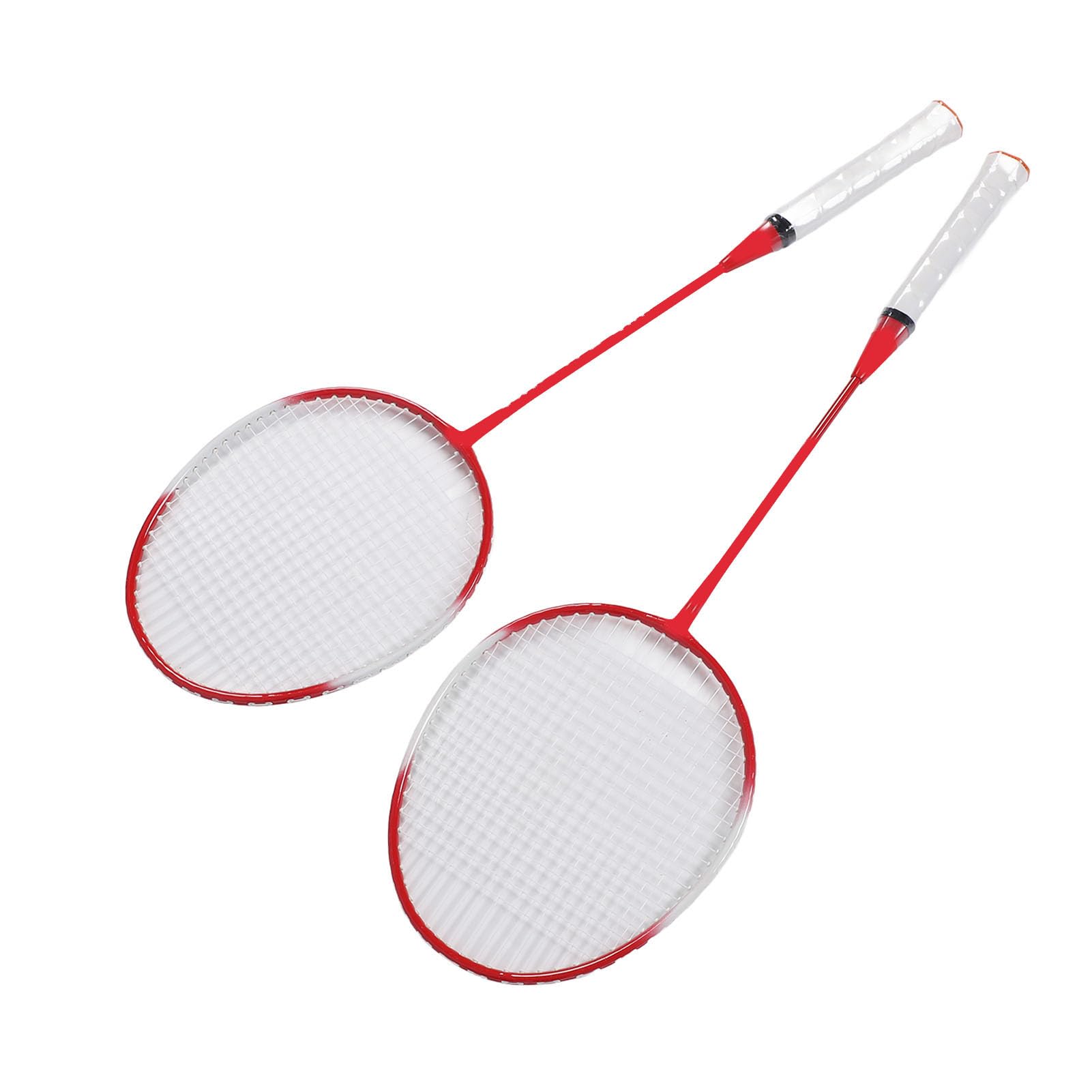 Set di racchette da badminton portatili con design smorzatore di vibrazioni per sport ricreativi e gioco in spiaggia, attacco forte, set da badminton per adulti con