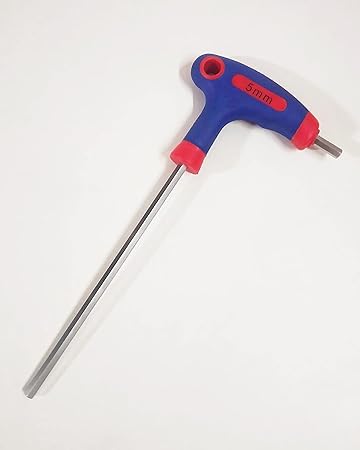 4 MECH 5 mm CRV Steel Hardened and Tempered Hex Allen Two Way Key with Silicon Handle