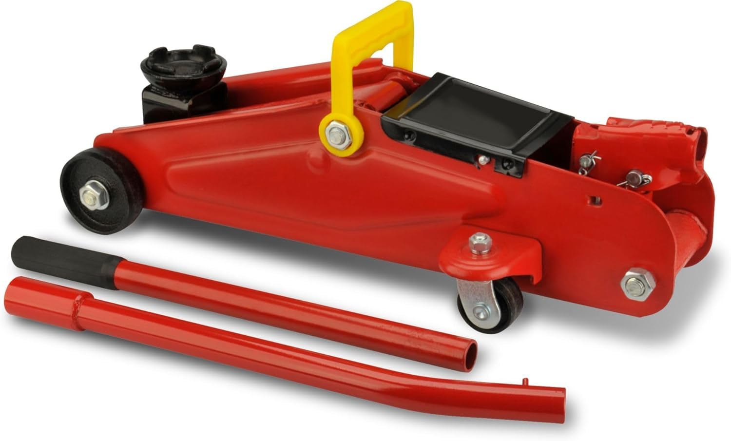 Cric idraulico a carrello da 2 tonnellate, basso profilo, con maniglia, altezza di sollevamento 85-380 mm, per auto, SUV, furgoni, garage Essential