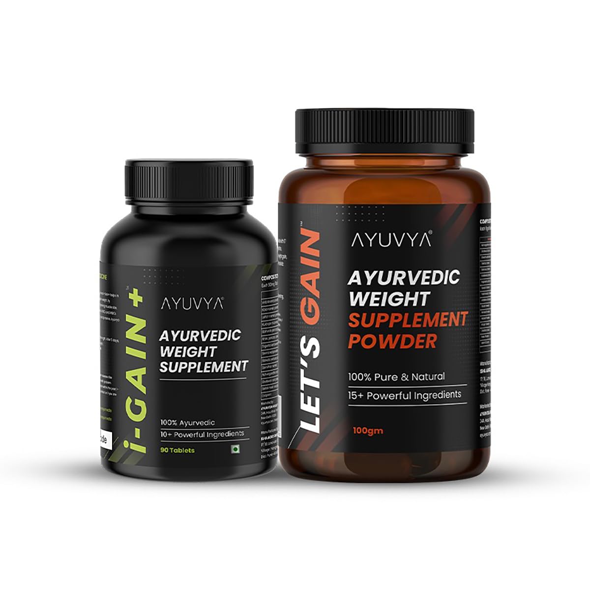 Ayuvya i-Gain+ & Let’s Gain Weight Gain Combo | Ultimate Weight Gain Combo | Improves Appetite & Digestion | Promotes Muscle Recovery & Energy | For Men & Women | Pack of 2 (B0CBCNJZLW) Amazon Price History, Amazon Price Tracker