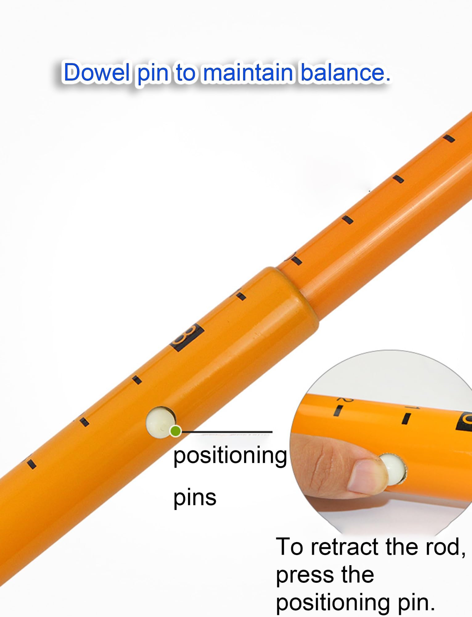 Laska pomiarowa, regulowany drążek pomiarowy wysokiego napięcia 38 cm do ciężarówek i wozów samochodowych, nieprzewodzący drążek wysokości z żywicy epoksydowej z torbą do przenoszenia, narzędzie do