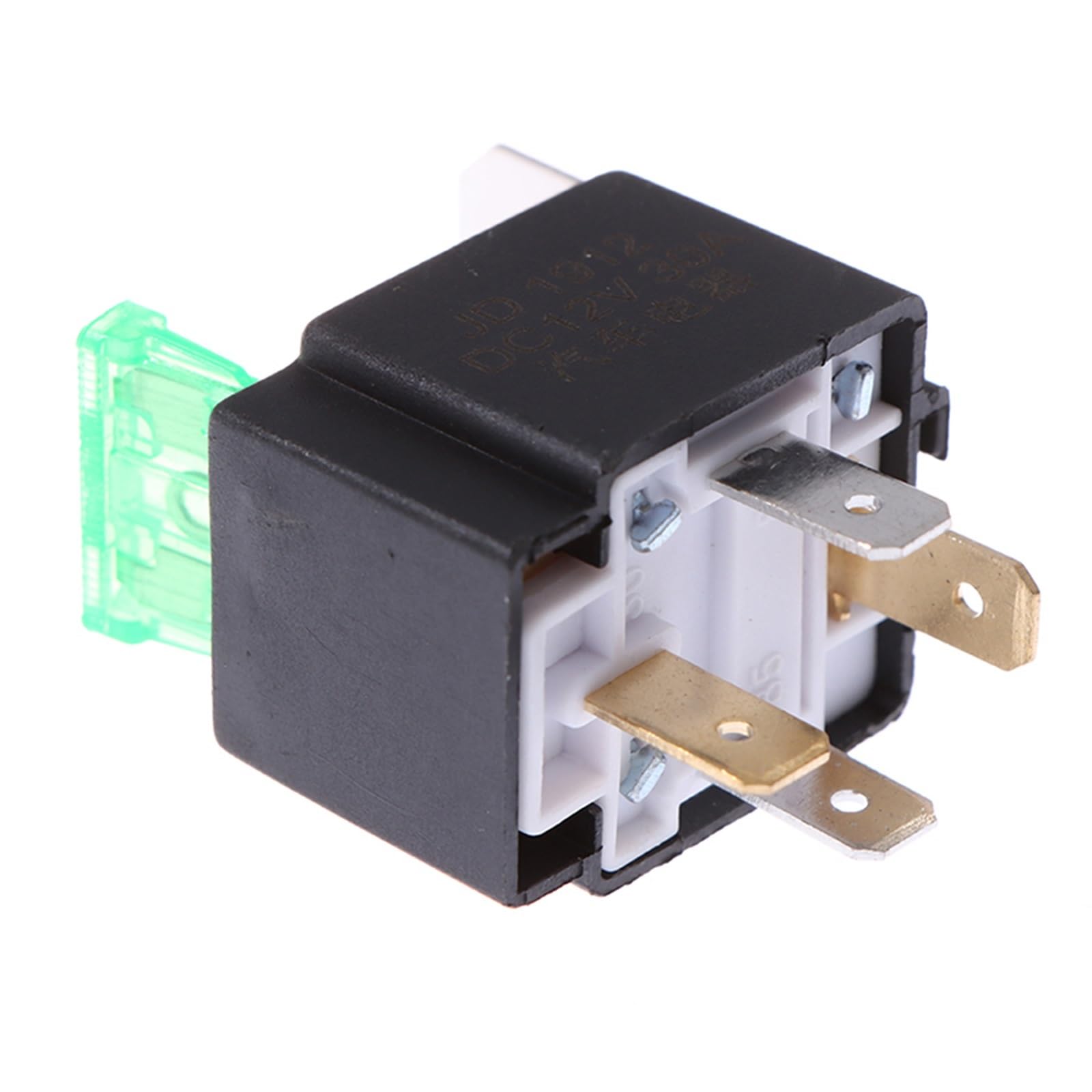 QEFHSVVZE Black DC 12V 30A Metal With Cable Socket With Insurance Heavy Duty Relay 4 Pin Fuse Blown