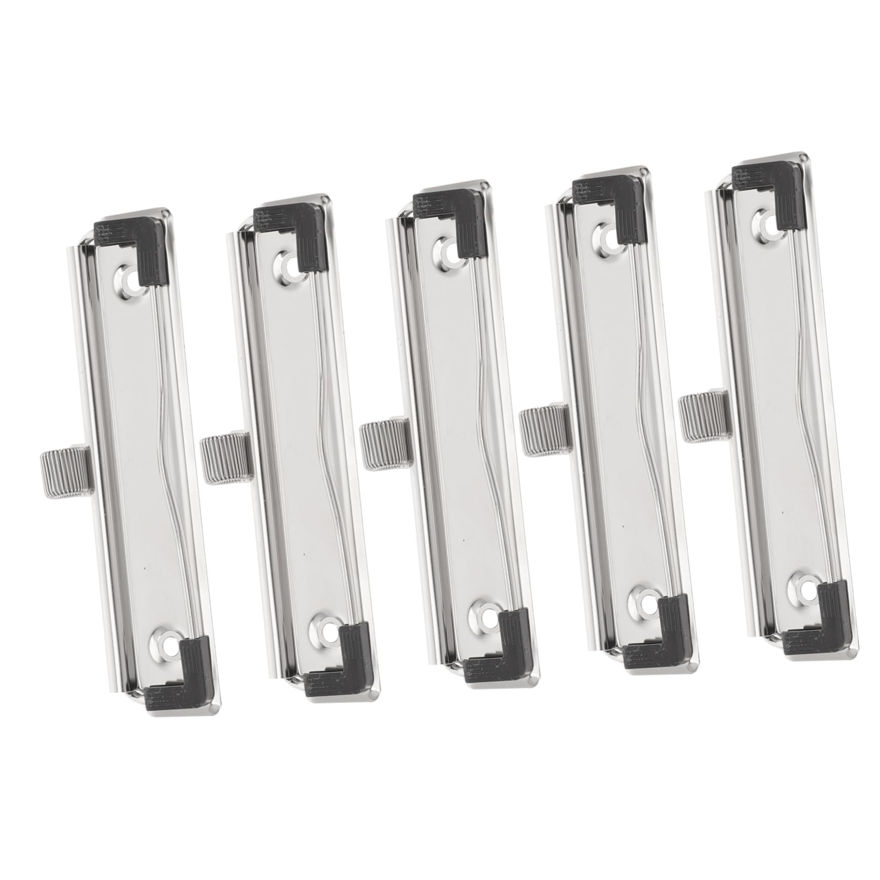 Clip per Appunti in Metallo Argento 5 Pezzi Portapenne | Morsetto Robusto, per Ufficio e Casa, Finitura Minimalista, Aspetto Elegante