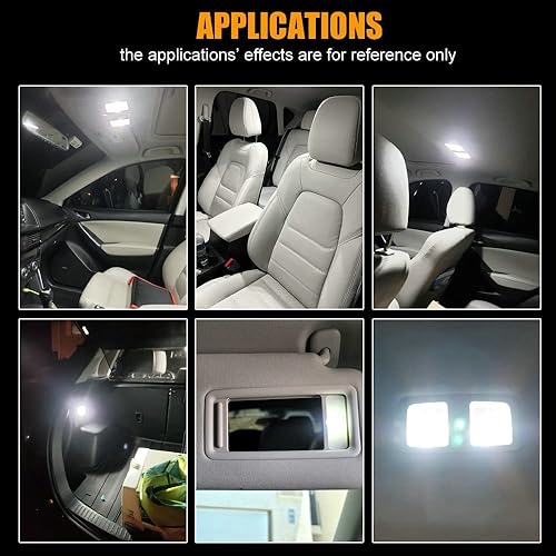 Miniatura 6 de Kit de luz interior LED blanca de 11 piezas compatible con Mazda CX-5 2013 2014 2015 2016 2017 2018 2019 2020 2021 Map Dome Trunk Vanity Mirror