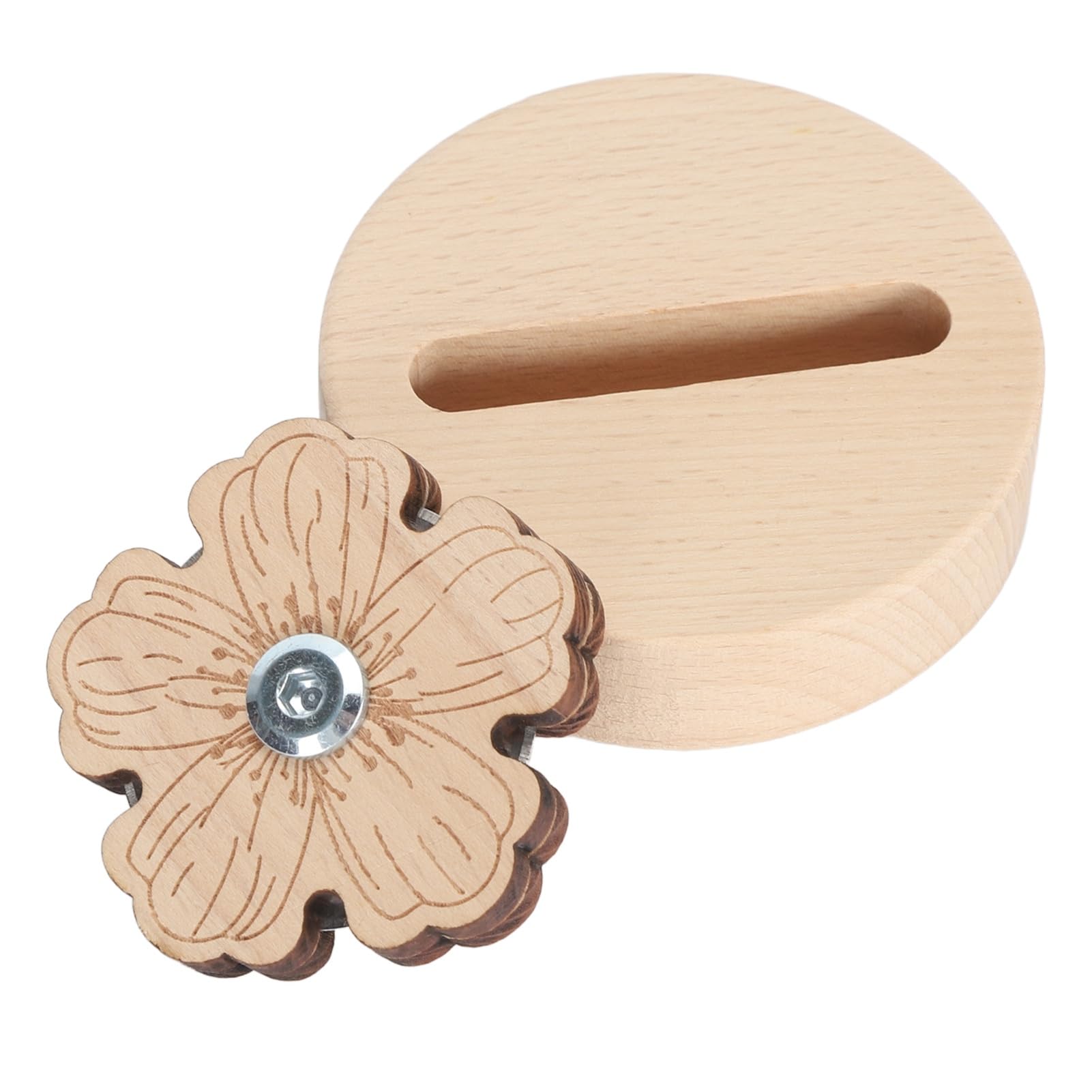 Thread Cutter, Multipurpose Efficient Safe Tabletop Yarn Cutter with Blade Saver and Slip Resistance Stand for Quilting Sewing (Peach Blossom)