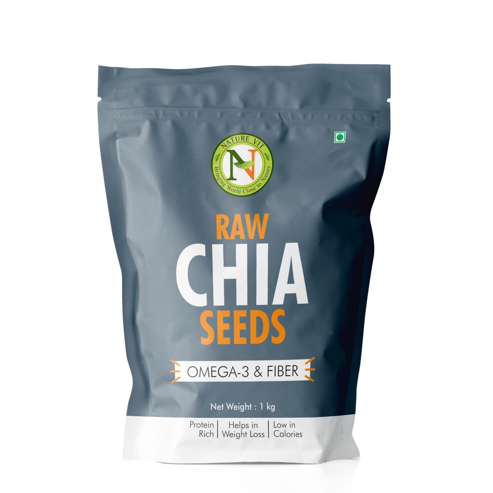 Nature Vit Chia Seeds 1 Kg - Seeds for Eating | Contains Omega 3 & Fibre and Protein | Seeds for Weight Management (B085HPSYKV) Amazon Price History, Amazon Price Tracker
