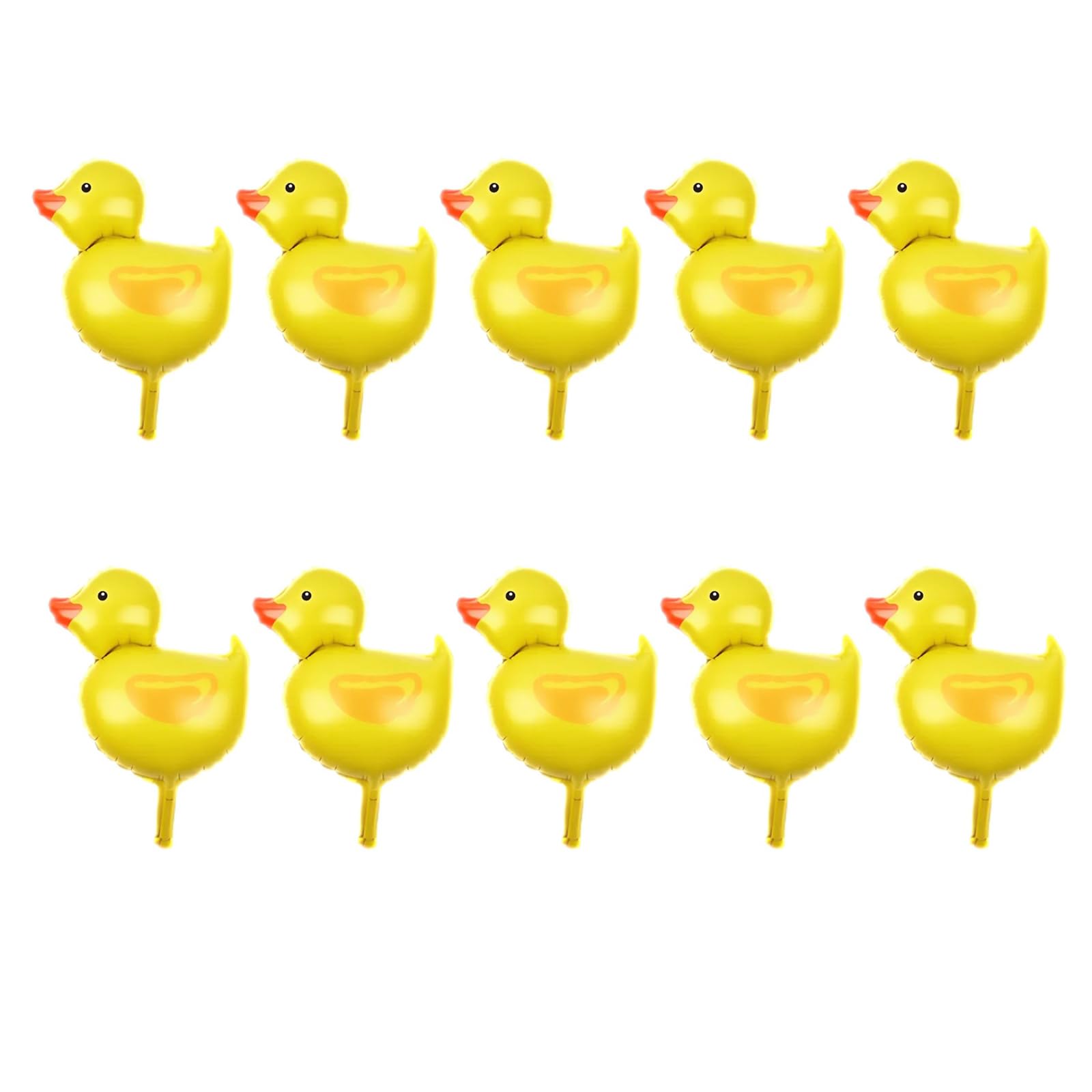 YIERM 10 Pieces Mini Duck Foil Balloon Cartoon Printed Balloons Farm Animal Themed Party for Birthday Party Decorations